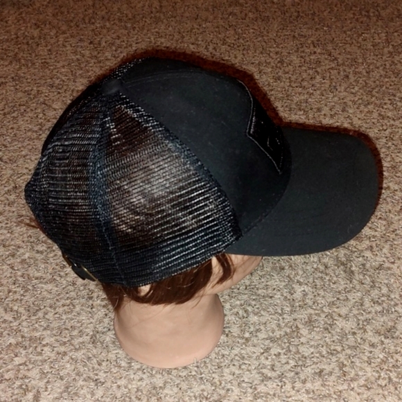 C.C.Filson Logger Trucker Mesh Strapback Cap Hat Black - Picture 7 of 10